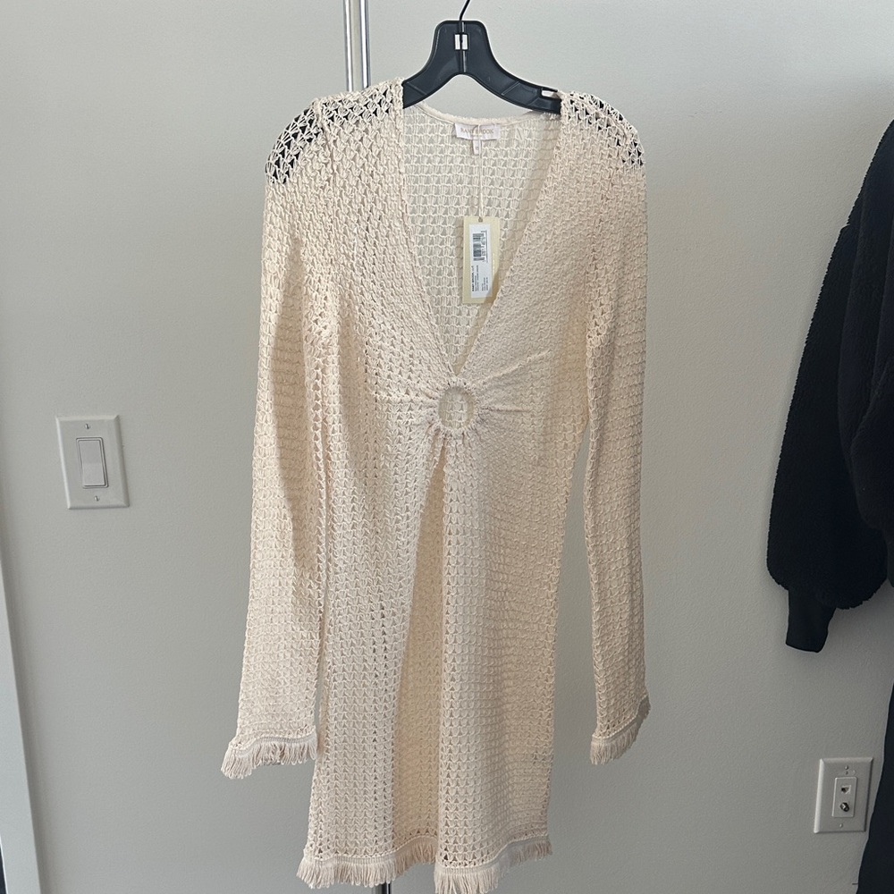 Ramy Brook Ivory Crochet Dress